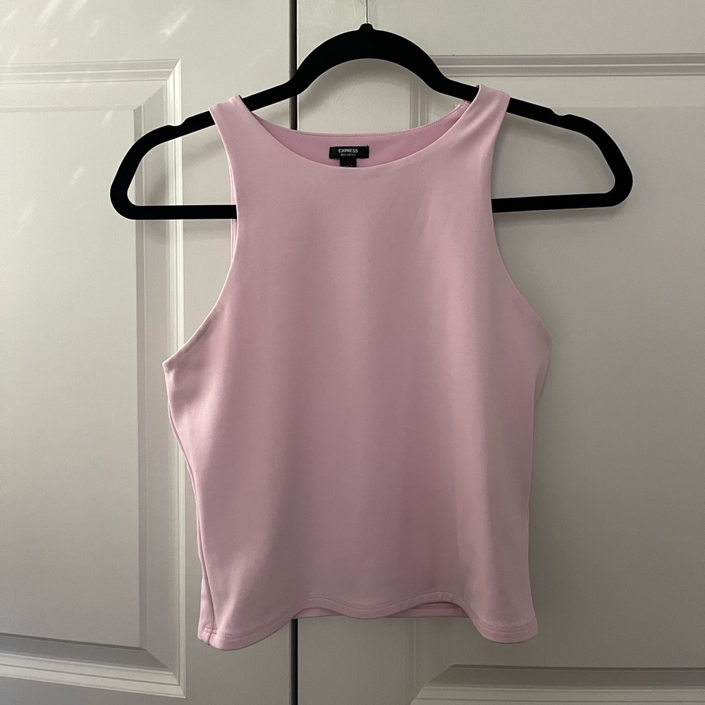 NWOT Express Pink Crew Neck Sleeveless Tank Top